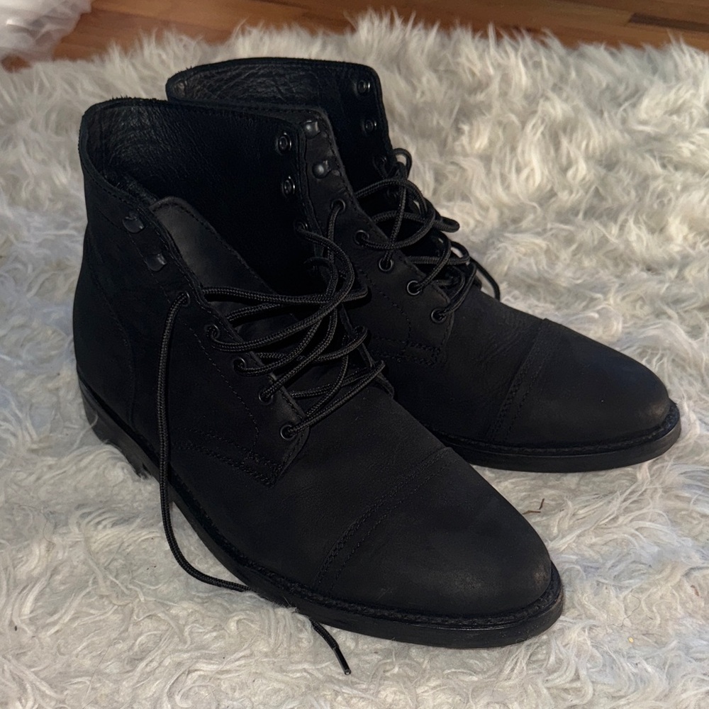 Black Leather Men's Thursday Boots